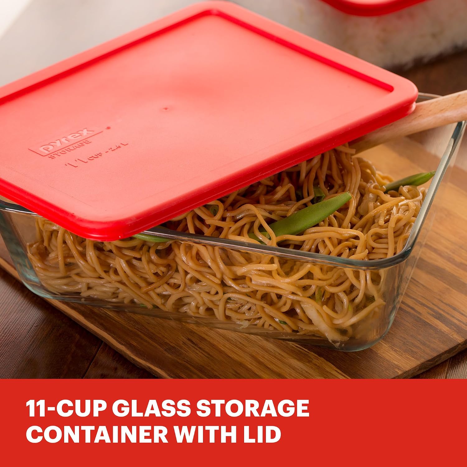 Pyrex Simply Store 11 Cup Glass Food Storage Container, BPA-Free Lid | Meal prep container with BPA-free plastic lid, freezer, dishwasher & microwave safe - Image 3