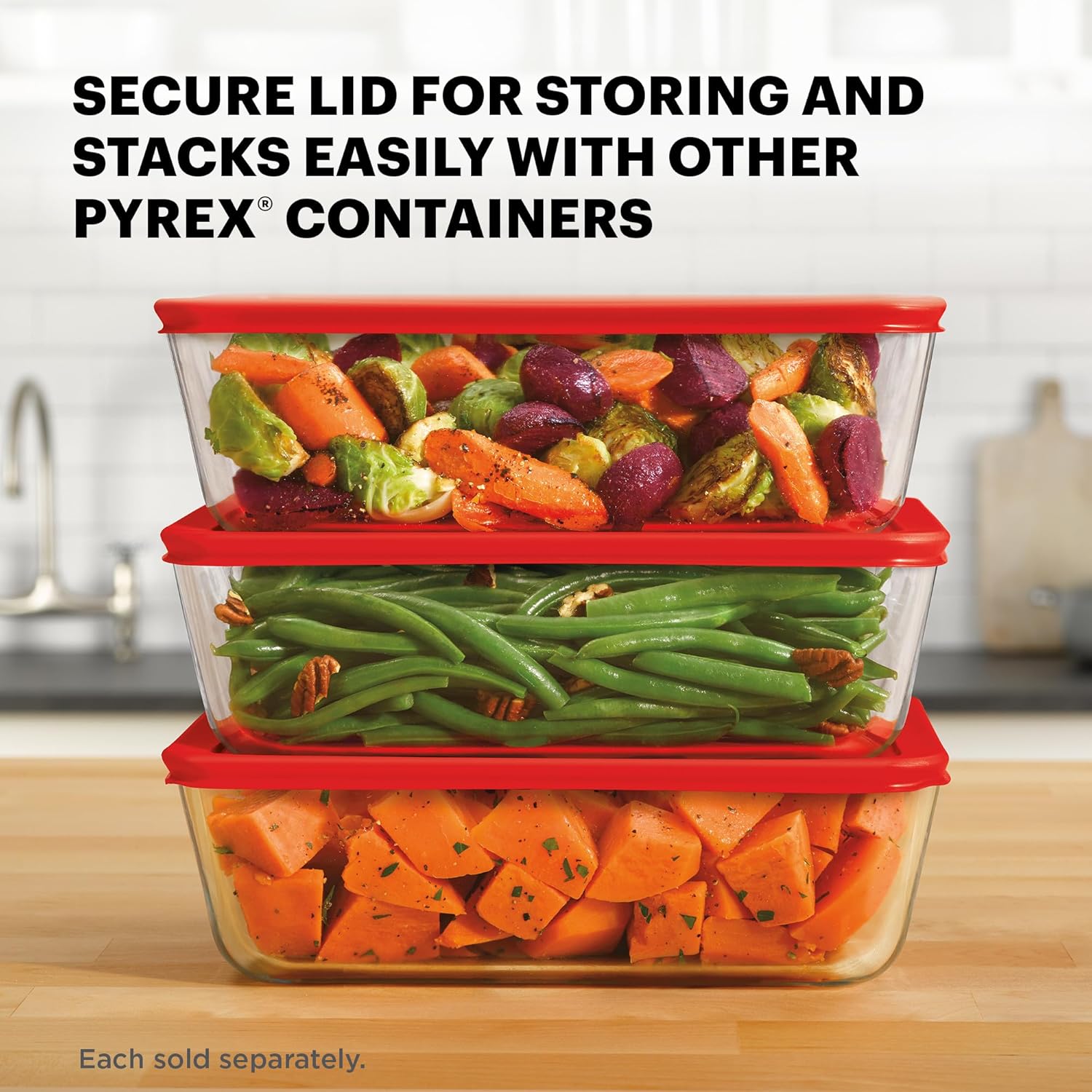 Pyrex Simply Store 11 Cup Glass Food Storage Container, BPA-Free Lid | Meal prep container with BPA-free plastic lid, freezer, dishwasher & microwave safe - Image 5